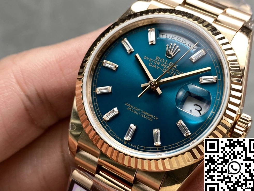 Tungsten Steel Rose Gold Rolex Date Dial v5 QF M128235-0085 Blue Day Factory 36mm 0312